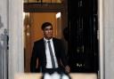 Prime Minister Rishi Sunak arrives to give a press conference in Downing Street, London