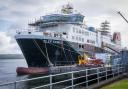 The Glen Sannox CalMac ferry pictured at Ferguson Marine in Port Glasgow