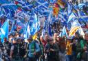 A pro-independence rally in Glasgow organised by Believe in Scotland. Photo: Gordon Terris
