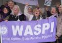 People at a Women Against State Pension Inequality (Waspi) protest outside the Scottish Parliament in Edinburgh