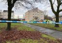 A large cordon was in place yesterday