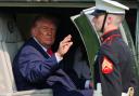 President Donald Trump departs on Marine One after speaking at the United States Army War College in Carlisle, Pa., at the Pennsylvania Defense and Innovation Summit, Wednesday, July 15, 2026. (AP Photo/Julia Demaree Nikhinson)