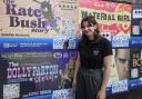The Dolly Parton Story lead performer, Hannah Richards, 28, stands next to a poster for the show. The tribute act had its opening night at the Fringe festival in Edinburgh just two hours after news of the 80-year-old singer's death was confirmed by her