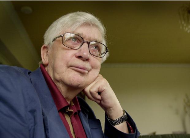 The National: Edwin Morgan, pictured at his home in Glasgow in 2002.