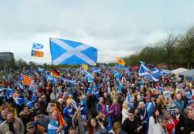 A march for an independent Scotland - which would be able to choose its own priorities