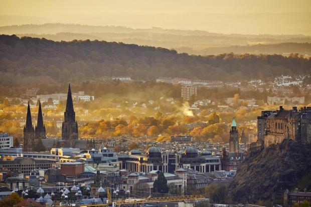 The National: Sweeping views over the Edinburgh skyline. Picture: Getty
