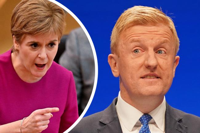 Nicola Sturgeon's party has hit back at Oliver Dowden