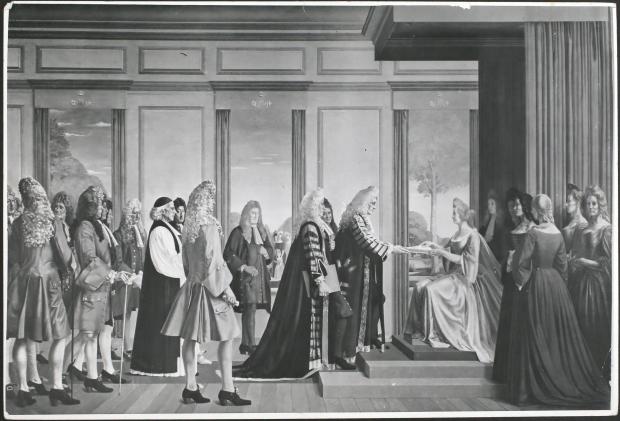 The National: Queen Ann receiving the Act of Union, 1707