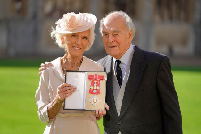 Dame Mary Berry with husband Paul