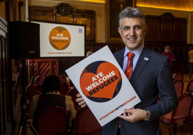 Sabir Zazai, chief executive of the Scottish Refugee Council pictured at the Trades Hall, Glasgow.