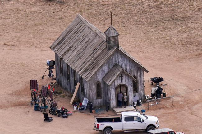The Rust film set at the Bonanza Creek Ranch outside Santa Fe