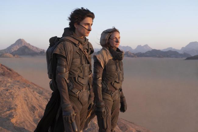 Timothee Chalamet and Rebecca Ferguson in the 2021 film Dune