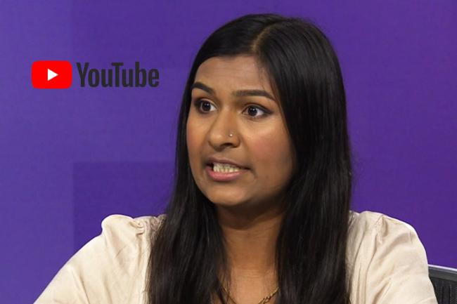 Ash Sarkar is a senior editor at Novara, and spoke out following YouTube's deletion of the channel