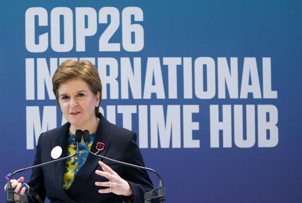The National: First Minister Nicola Sturgeon officially opens the City of Glasgow College's International Maritime Hub, Riverside Campus, Glasgow, ahead of COP26. Picture date: Friday October 29, 2021. PA Photo. See PA story ENVIRONMENT. Photo credit should read: