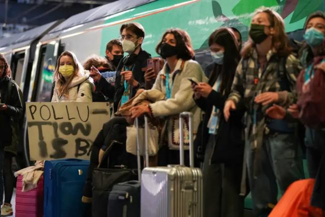 Activists descend on Glasgow on climate train ahead of COP26