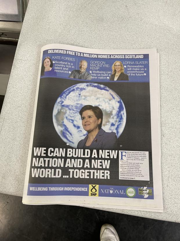 The National: Hot off the press.  The one million copise of 'Wellbeing Through Independence' paper being printed at the Cambuslang press that are to be delivered to one million Scottish homes for free. 