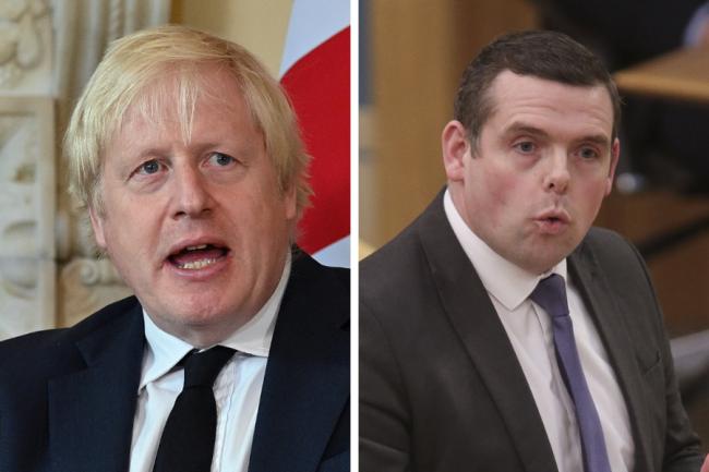 Boris Johnson was asked whether he or Douglas Ross would be 'defenestrated' first