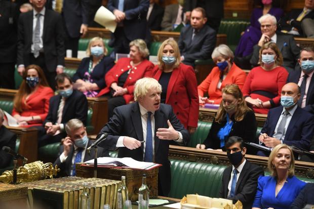 The National: Boris Johnson during Prime Minister's Questions in the House of Commonson Wednesday, November 24. Picture: UK Parliament/Jessica Taylor/PA Wire