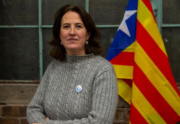 The National: Elisenda Paluzie, president of the Catalan National Assembly pictured at Civic House in Glasgow. She was speaking at the event Scotland and Catalonia: The Struggle for independence in contemporary Europe. Greg Russell, a writer at the National was