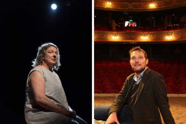 Jo Clifford (left) of National Theatre of Scotland, and the artistic director of Edinburgh’s Lyceum Theatre, David Greig