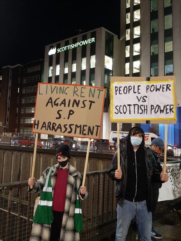 The National: Scottish Power protest.