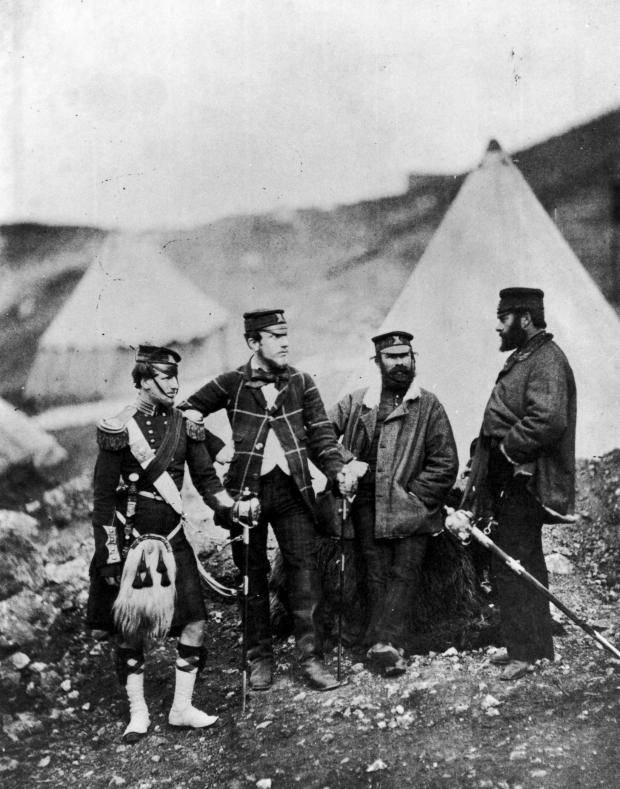 The National: Officers of the 42nd Highlanders regiment, known as the 'Black Watch' during the Crimean War
