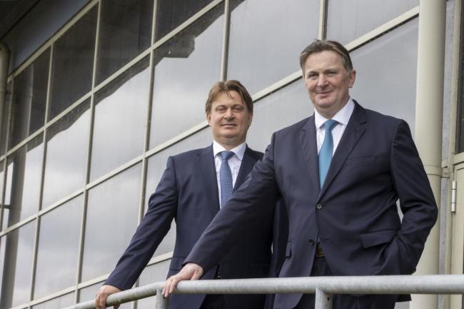 Business tycoons James, left, and Sandy Easdale.