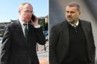 Celtic chief executive Michael Nicholson, left, and Parkhead manager Ange Postecoglou