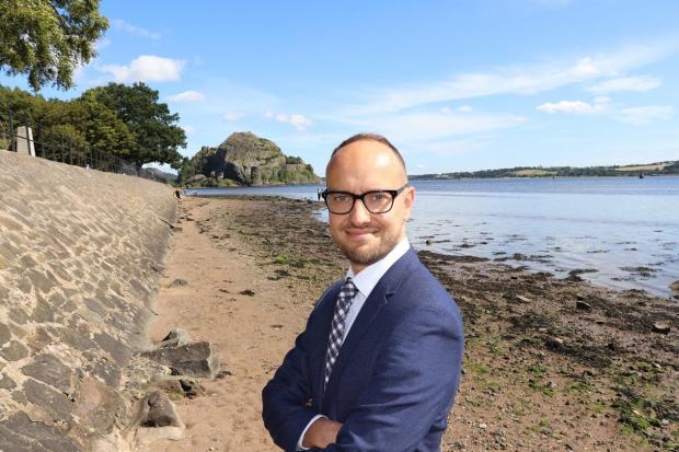 The National: Toni Giugliano, SNP candidate for the Dumbarton constituency in the 2021 Scottish Parliament election