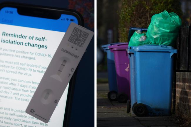 A refuse collection firm has alleged that staff have been offered cash for old positive and negative lateral flow tests