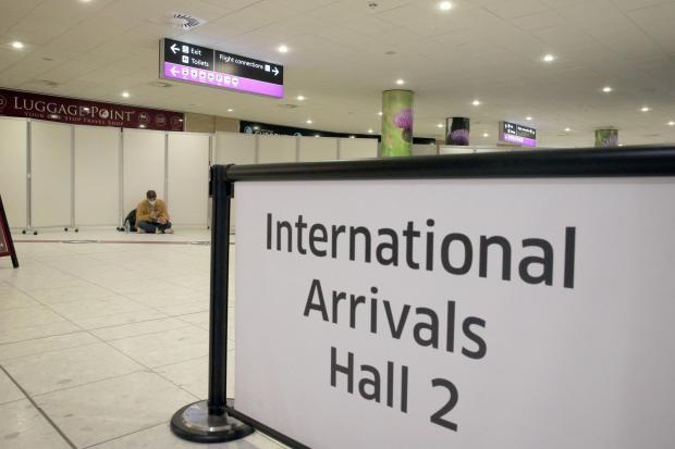 The National: An arrivals sign at Edinburgh Airport