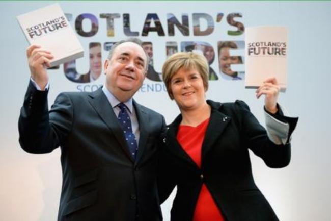 The 'detailed prospectus for independence' will be a successor to the 2013 'white paper', Scotland's Future, Alex Salmond and Nicola Sturgeon are seen with here