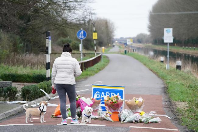 Floral tributes and candles have been left in memory of Ashling Murphy