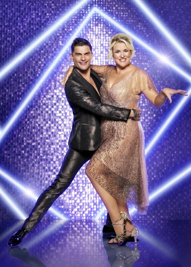 The National: (left to right) Aljaž Škorjanec and Sara Davies on Strictly Come Dancing. Credit: BBC/PA