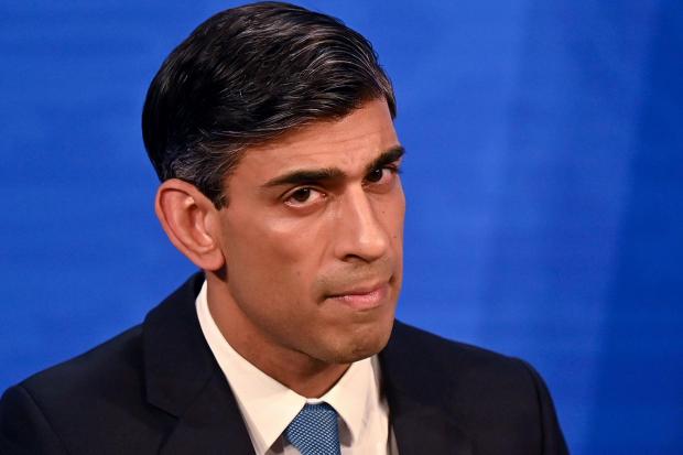 The National: Chancellor Rishi Sunak speaking at a press conference in Downing Street, London.