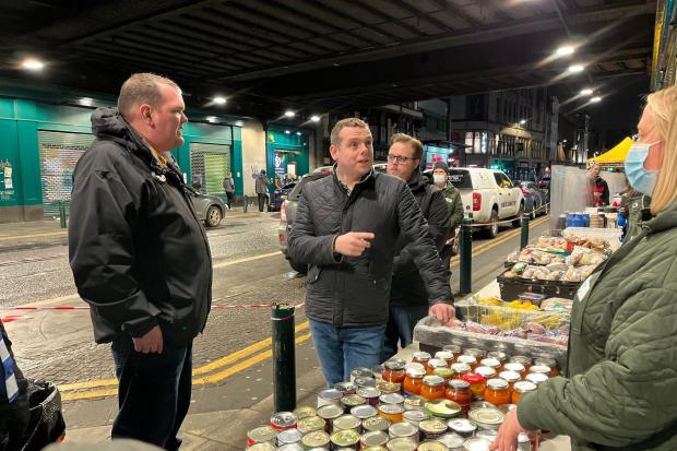 Douglas Ross defends harsh Tory policy during out of touch Glasgow soup kitchen visit