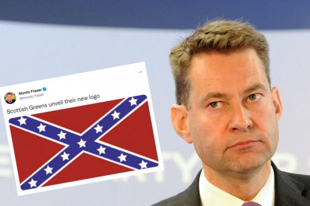 Murdo Fraser has been criticised for his use of the Confederate flag in an attack against the Scottish Greens
