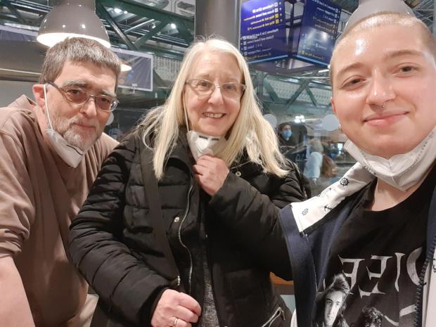 The National: Harry and Catriona Smart chose to sponsor Varvara Shevtsova's visa to come to the UK. They met for the first time on Monday at Edinburgh's Waverley Station