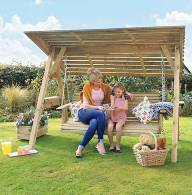 The National: Miami 3 Seater Swing Seat with Cushion. Credit: You Garden