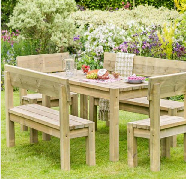 The National: Philippa Table & Bench Set. Credit: You Garden