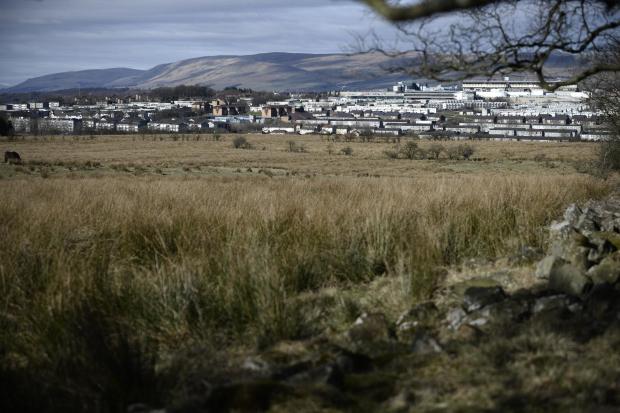 The National: CUMBERNAULD, SCOTLAND - MARCH 06: a general view of the Palacerigg area in the foreground near Cumbernauld with Cumbernauld town centre in the background on March 06, 2016 in Cumbernauld, Scotland. (Photo by Jamie Simpson/Herald & Times) - JS.