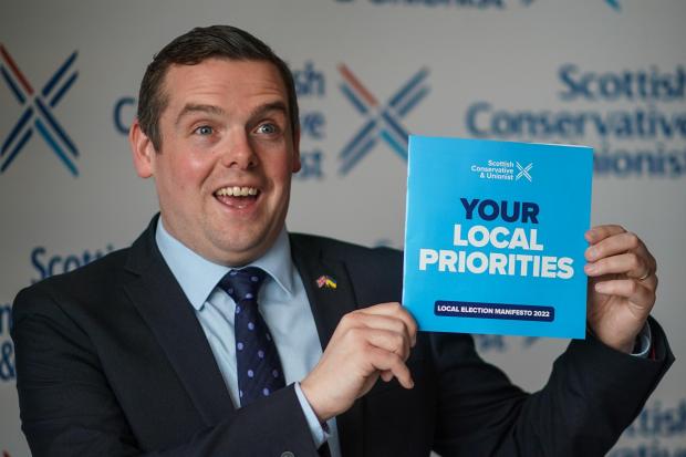 The National: The Scottish Tories lost 62 seats in the local elections