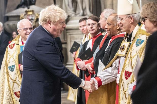 The Archbishop of Canterbury, seen greeting Boris Johnson in March, was expressing a view on a moral issue rather than  interfering in politics when he criticised the government's asylum policy, says Carwyn Jones. Picture: Richard Pohle/The Times/PA Wire