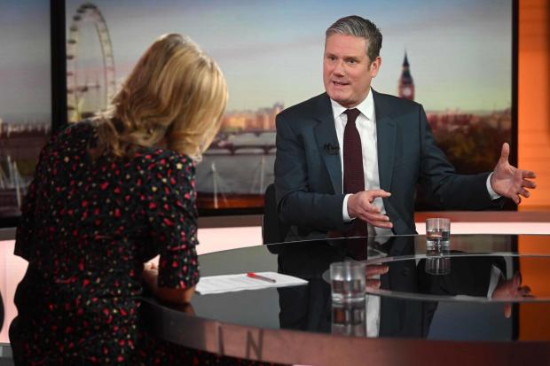 Labour leader Keir Starmer appearing on the BBC One current affairs programme Sunday Morning