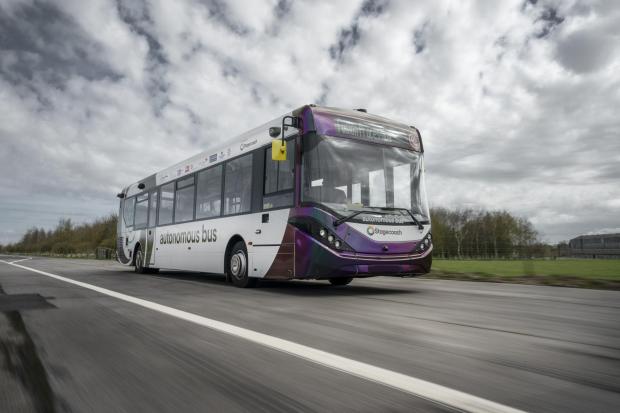 A photo issued by Stagecoach of Scotland's newest bus - which will be driving itself