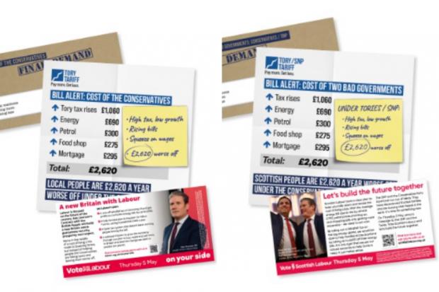 The National: The English and Scottish versions of the leaflet