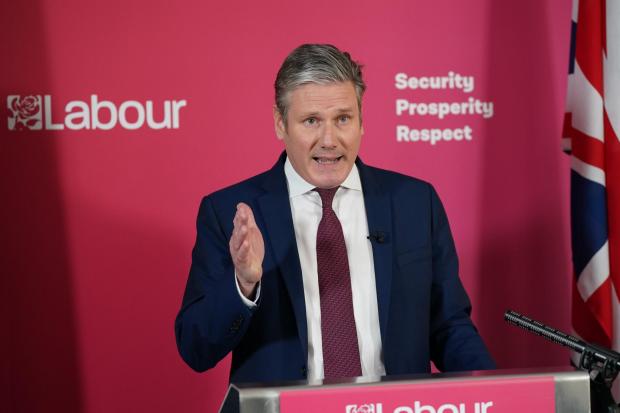 The National: Sir Keir Starmer makes a statement at Labour Party headquarters in London