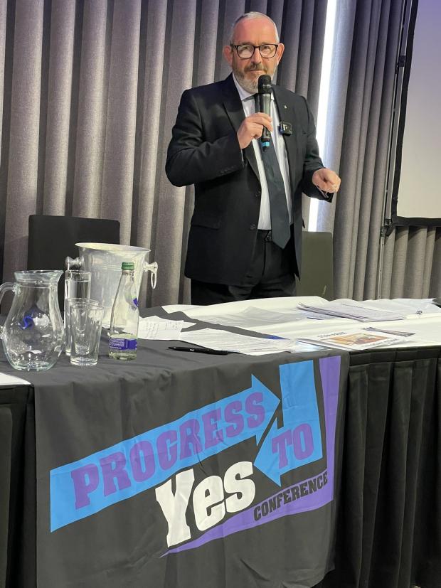 The National: SNP MP Stewart Hosie addressed the event