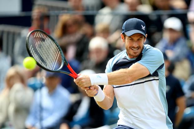 The National: Andy Murray playing at the Surbiton tournament in early June (PA)