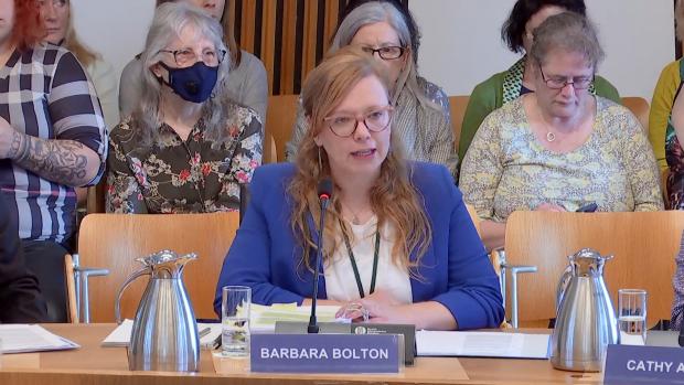 The National: Barbara Bolton told the committee that the Scottish Human Rights Commission interogated the legislation when it was introduced